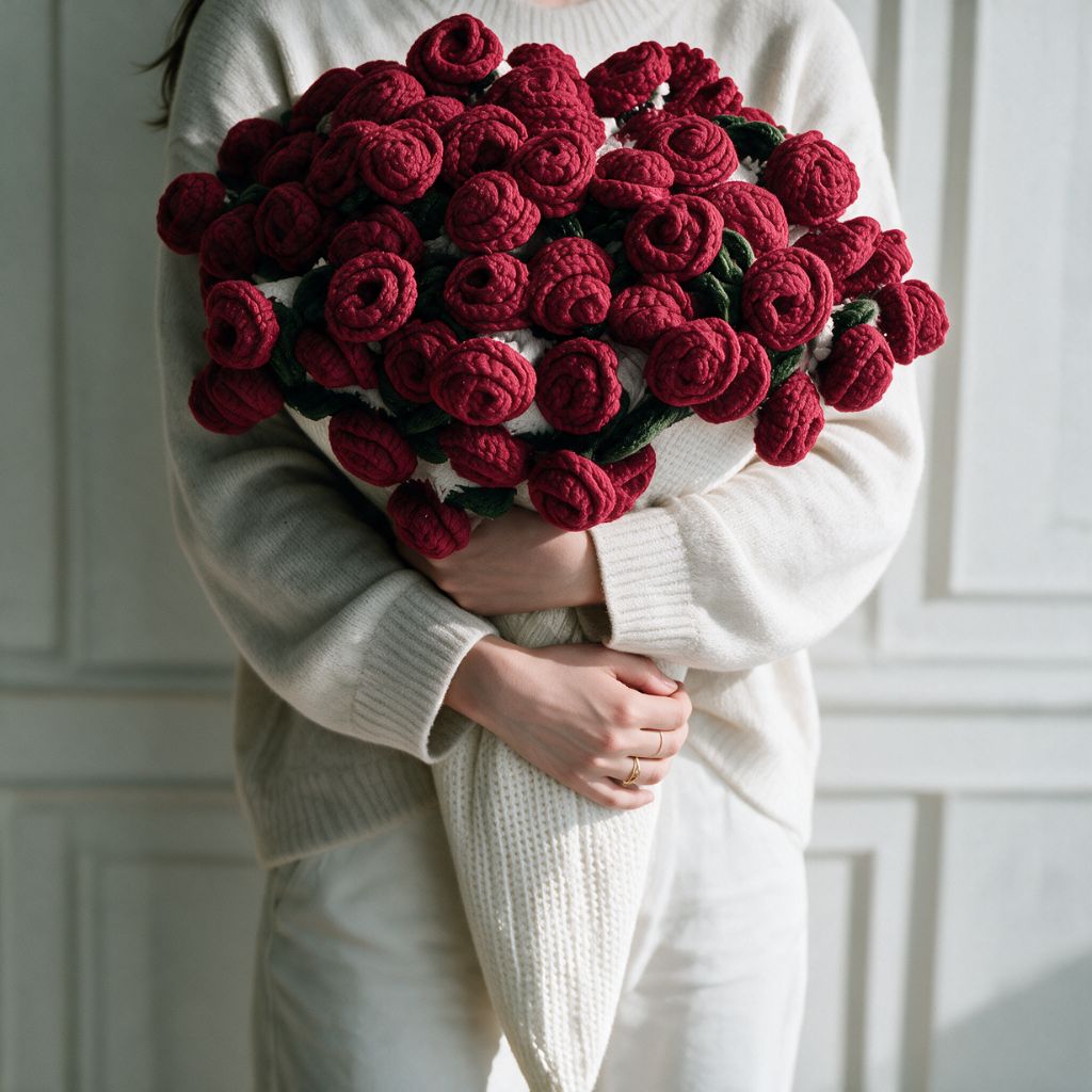 Red Roses Bouquet Blanket