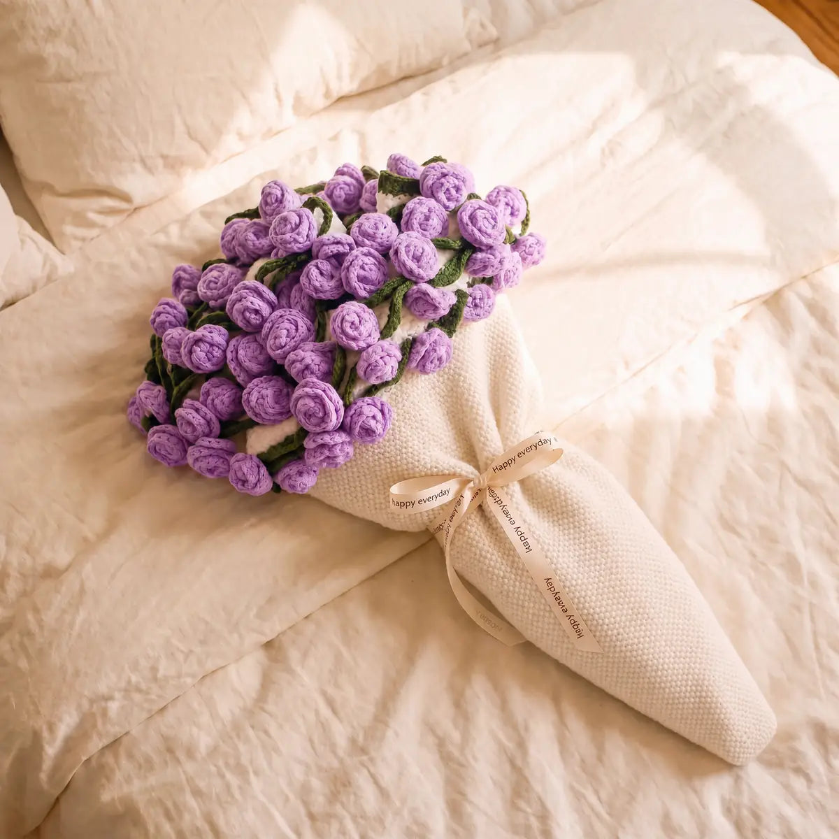 Purple Roses Bouquet Blanket