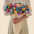 Floral Garden Bouquet Blanket - Rainbow Flower Garden - hand-crocheted bouquet that unfolds into a blanket